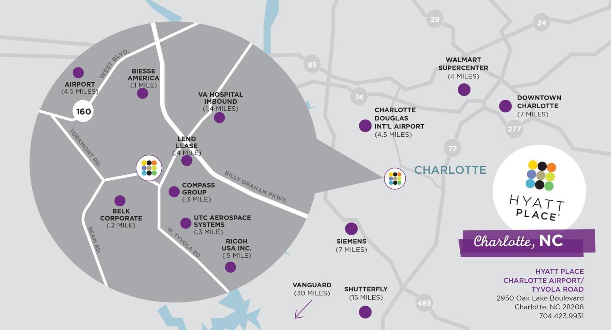 Hyatt Place Charlotte Airport Billy Graham Parkway מראה חיצוני תמונה